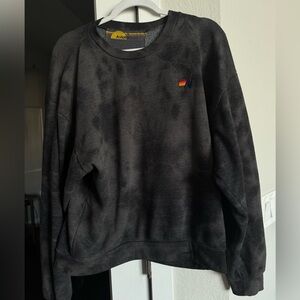 Aviator Nation -HAND DYED RELAXED CREW SWEATSHIRT - TIE DYE VINTAGE CHARCOAL